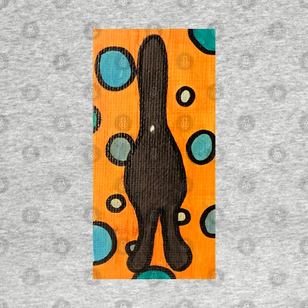 Groovy Cat Butt #4 by ErinBrieArt